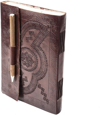 

ECHOINDIA A6 Diary(Handicrafts leather diary, Brown)