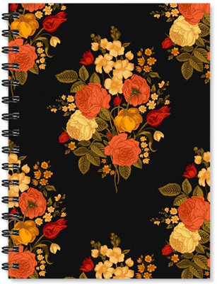 

100yellow A5 Notebook(Notebook | Flower Printed Note book | Designer Wire Bound Ruled Paper Sheets Personal and Office Stationary Notebooks Diary-1 Piece (170 Pages), Multicolor)