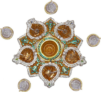 

Blutec Terracotta (Pack of 6) Table Diya Set(Height: 1.18 inch)