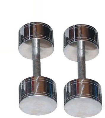 

Fitness Solutions dm-4 KG STEEL DUMBBELL PAIR Fixed Weight Dumbbell(8 kg), Silver