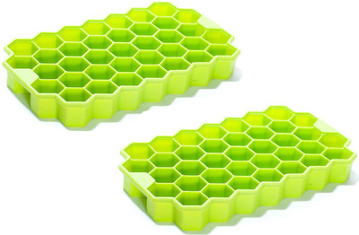 

Lagfly Food Grade Silicon Hexagonal Cubes Mould for Ice Chocolate - Jelly and many more Green Silicone Ice Cube Tray(Pack of 2)