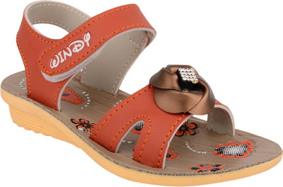 

WINDY Girls Velcro Flats(Orange