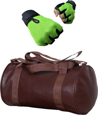 

Hyper Adam New Leather Look Multi-purpose Gym Bag And Gym Glove With Wrist Support Combo Gym & Fitness Kit