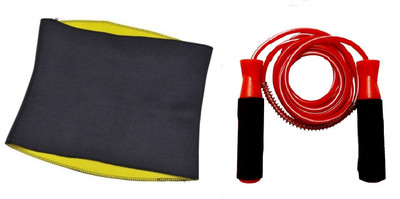 FACTO POWER HOT SHAPER SLIMMING BELT WITH BEARING RED COLOR SKIPPING ROPE Gym & Fitness Kit
