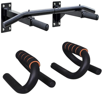

Fitness Carnival Heavy Duty Wall Mounted Pull Up Bar + S Shape Push Up Bars Press Pull Stand Arm Chest Exercise Fitness Stand Combo Gym & Fitness Kit
