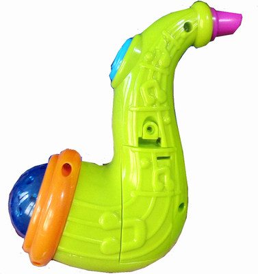 

TALKING GANESHA 2 in 1 Musical Saxahorn can be used as a whistle & as a musical toy for kids (Green)(Green)