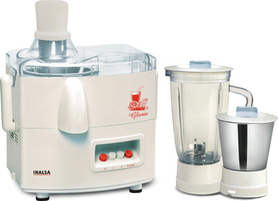 

Inalsa Gloria 450 W Juicer Mixer Grinder(White, 3 Jars)