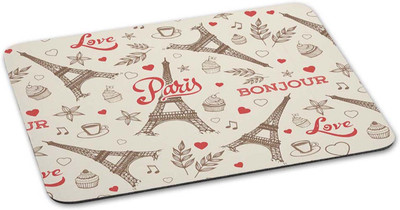 

100yellow Mouse pad | Eiffel Tower Printed Mouse Pad | Designer High Quality Black Think Anti Skid Mouse Pad For Desktop and Laptop Computer- 1 Piece Mousepad(Multicolor)