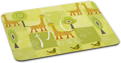 

100yellow Mouse pad | Animal Printed Mouse Pad | Designer High Quality Black Think Anti Skid Mouse Pad For Desktop and Laptop Computer- Ideal For Kids- Pack Of 1 Piece Mousepad(Multicolor)