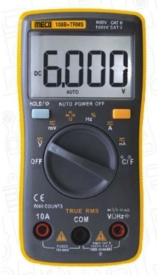 Meco 108B+ TRMS 60mV to 1000V Autoranging Digital Multimeter(Yellow 6000 Counts)