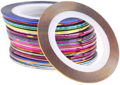 

SND 10 Pcs Mixed Color Nail Art Stickers,Decoration striping tapes(Multicolor)