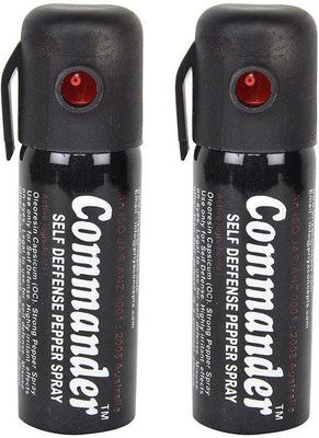 

Commander Self Secure Shield Self Defence Women Safety upto 10 feet Range Dispensable Combo Pack of 2 Pepper Stream Spray