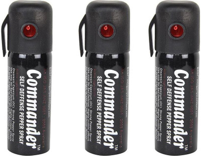 

Commander Self Secure Shield Self Defence Women Safety upto 10 feet Range Dispensable Combo Pack of 3 Pepper Stream Spray