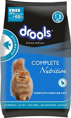 

drools Drools Ocean Fish Adult 1.2 kg+ 20% extra Fish 1.44 kg Dry Cat Food