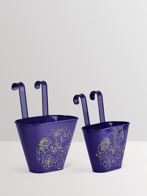 Height Of Designs Plant Container Set(Pack of 2, Metal)