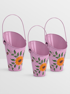 

Height Of Designs Plant Container Set(Pack of 3, Metal)