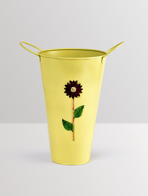 

Aasra Handpainted Flower Bucket Planter Plant Container Set(Metal)