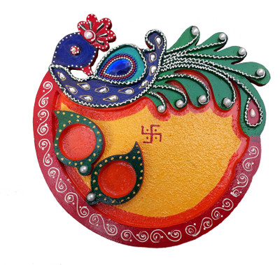 

TASTYCRAFT POOJA THALI PEACOCK Wooden(3 Pieces, Multicolor)