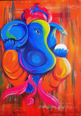 

GANESHA CANVAS ART Canvas Art(18 inch X 12 inch)