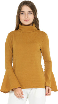 ZIMA LETO Round Neck Solid Women Pullover