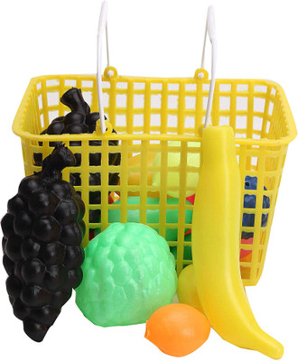 

piggie Toys Pretend Play Fruit Set with Shopping Basket for Kids
