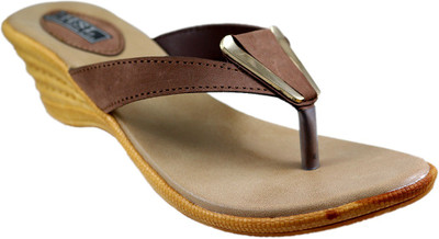 HEROSHOELINE Women Brown Wedges