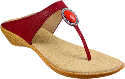 

HEROSHOELINE Women Red Wedges