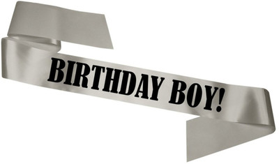 

Shop Online Theme My Party Birthday Sash (Birthday Boy - White)