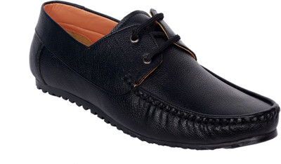 

AK traders I shoes black color lace with loafer Loafers For Men(Black