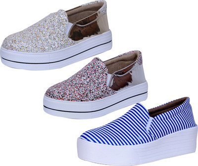 

IndiWeaves Slip On Sneakers For Women(Multicolor