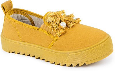 

Scentra Slip On Sneakers For Women(Yellow, Mustard