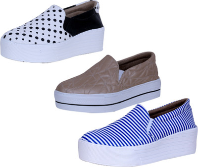 

IndiWeaves Slip On Sneakers For Women(Multicolor
