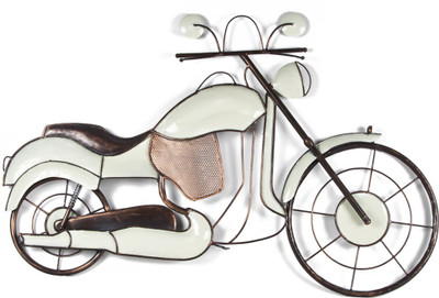 

VedasExports Vintage Bike Decor Ivory Copper Decorative Showpiece - 80 cm(Iron, White)