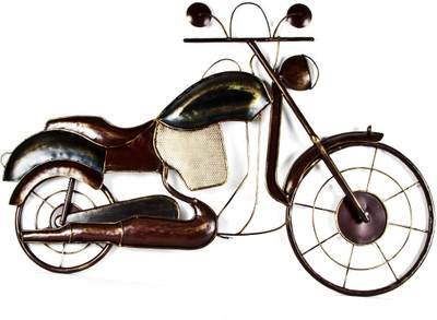 

VedasExports Vintage Bike Decor Antique Gold Decorative Showpiece - 80 cm(Iron, Multicolor)