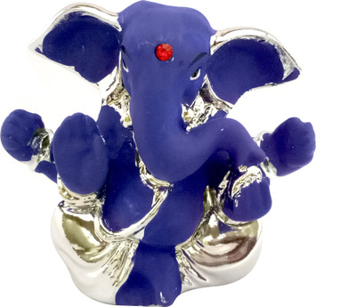

Icrafts Lord Ganesh Decorative Showpiece - 7 cm(Acrylic, Blue)