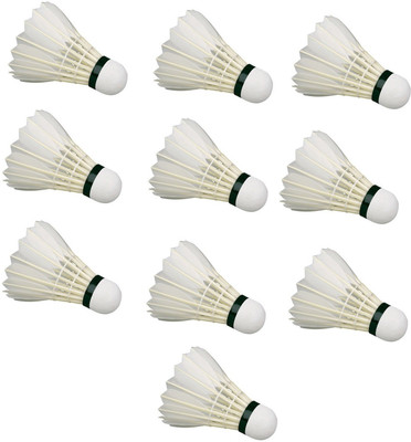 

Something4u (Pack of 10) Sports Level Feather Shuttlecock Feather Shuttle - White(Medium, 77, Pack of 10)