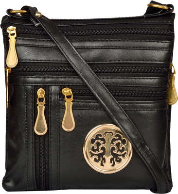 

Exotique Women Casual Black Leatherette Sling Bag