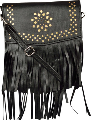

Exotique Women Casual Black Leatherette Sling Bag