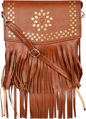 

Exotique Women Casual Brown Leatherette Sling Bag