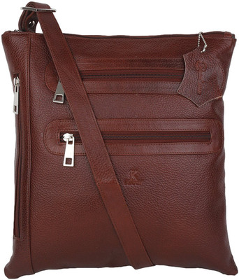 

K London Women Casual Brown Genuine Leather Sling Bag