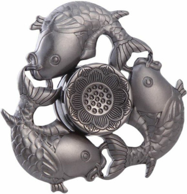 

SANJARY HIGH QUALITY SUPER SMOOTH BRASS MADE METAL FISH SPINNER (SILVER)(Silver)