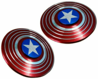 

SANJARY METAL MADE SPINNER CAPTAIN AMERICA SET OF 2 (MULTI-COLOUR(Multicolor)