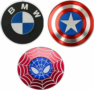 

SANJARY SUPER SMOOTH METAL MADE SET OF 3 SPINNERS CAPTAIN AMERICA, SPIDERMAN AND BMW (MULTI-COLOUR)(Multicolor)