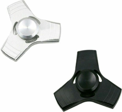 

SANJARY METAL ZINC MADE SPINNER SET OF 2 (BLACK AND SILVER)(Silver, Black)