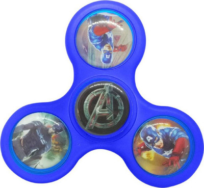 

V2 Collection's Super Hero Captain Matt Finish High Speed FidgetSpinner Toy (Multicolor)(Blue)