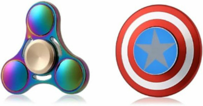 

SANJARY METAL MADE SET OF 2 RAINBOW AND CAPTAIN AMERICA (MULTI-COLOUR)(Multicolor)