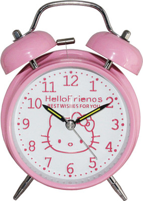 

RELEVANT Analog Twin Bell Alarm With LED Back Light Pink Clock