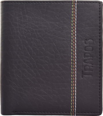 

TRAPOS CREATIONS Men Black Genuine Leather Wallet(4 Card Slots)