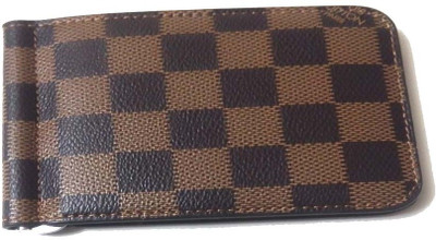 

BABA BLESSINGS Boys Brown Fabric Money Clip(6 Card Slots)