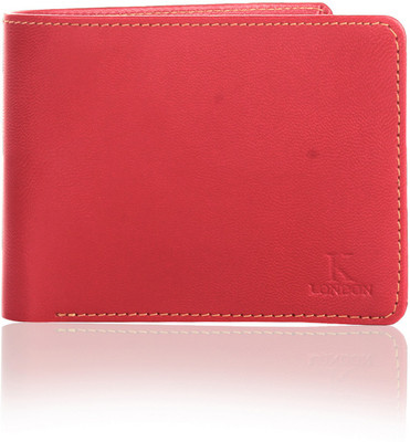 

K London Men Red Artificial Leather Wallet(6 Card Slots)